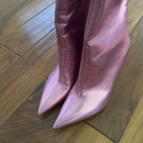 NWT Steve Madden Sarina Iridescent Point Toe Boots Sz 8,5 - Picture 12 of 12